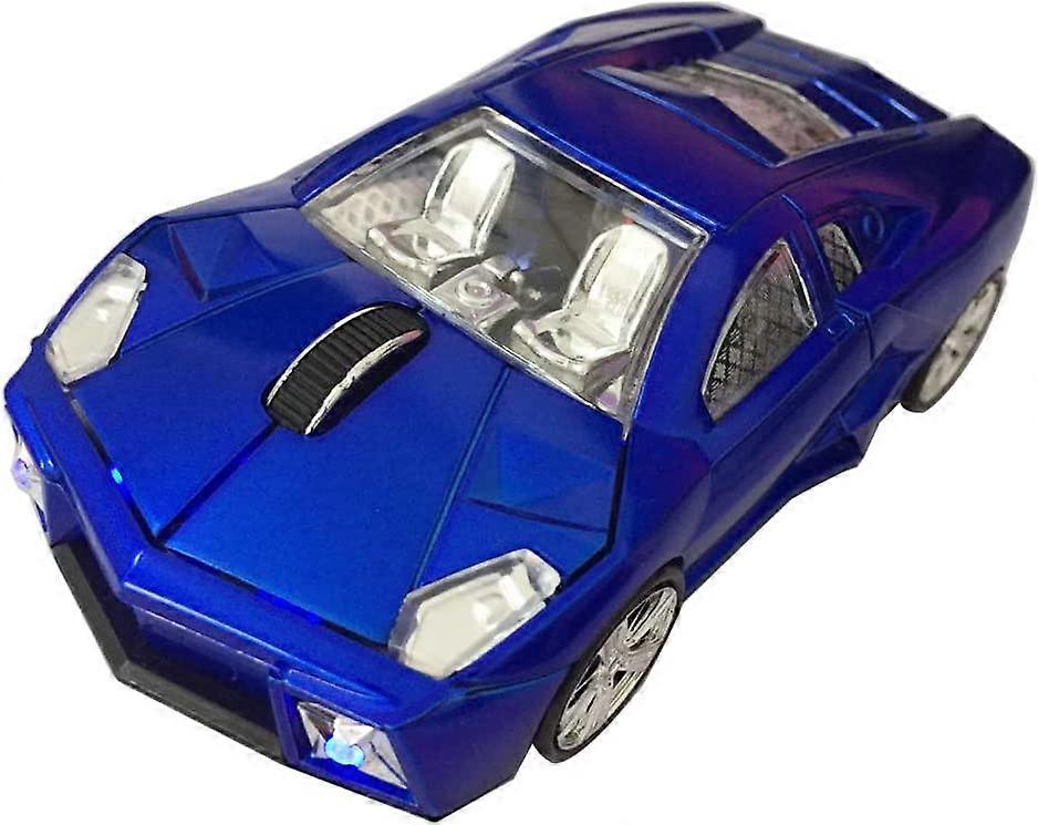 Wireless Mouse Sports Car Mouse Computer Optical Mice for Computer PC Laptop MAC (Blue)