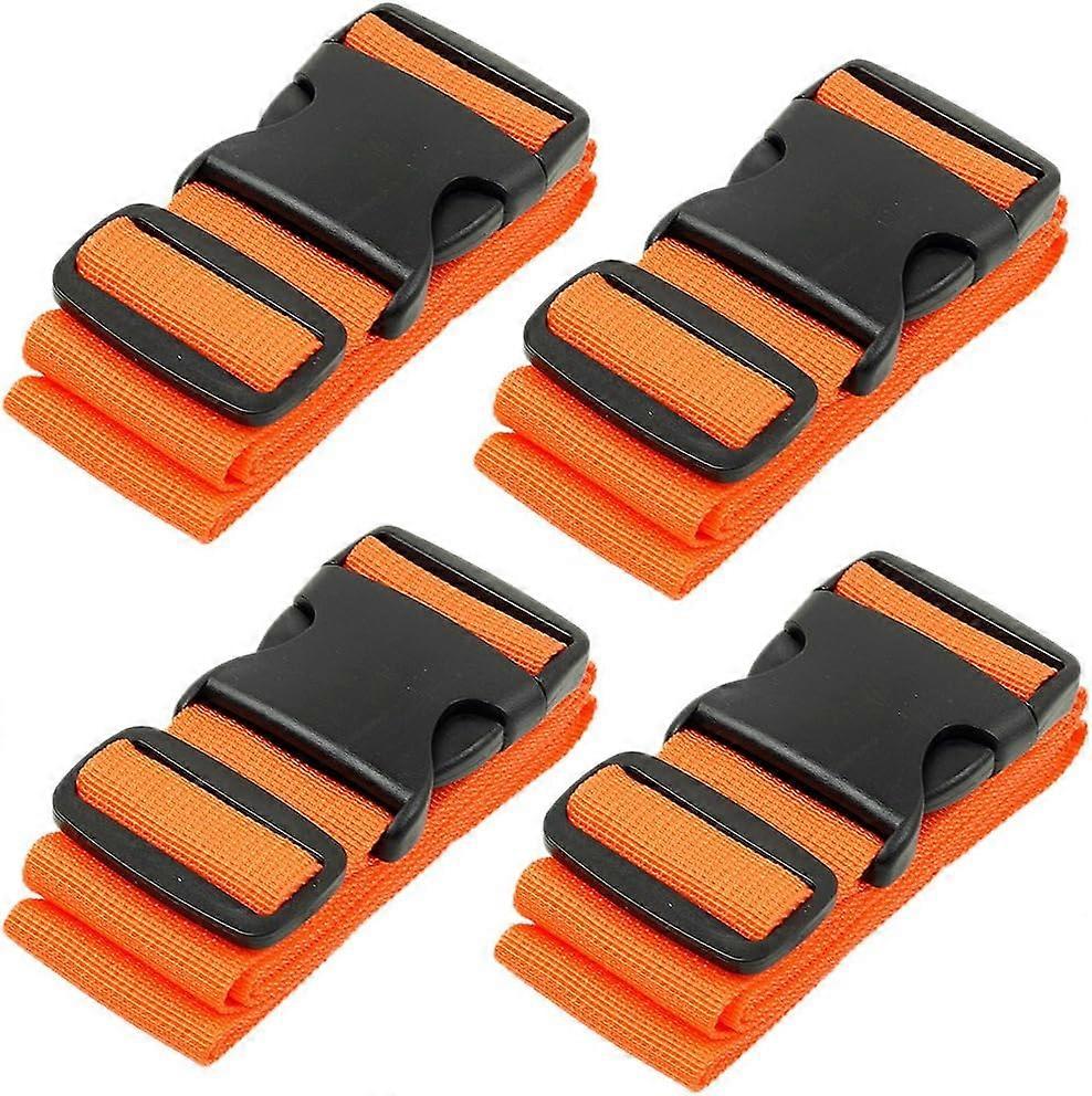 4X Orange Sangle Valise Voyage Rglables Sangles de Bagages pour 20"-32",5cm/185cm