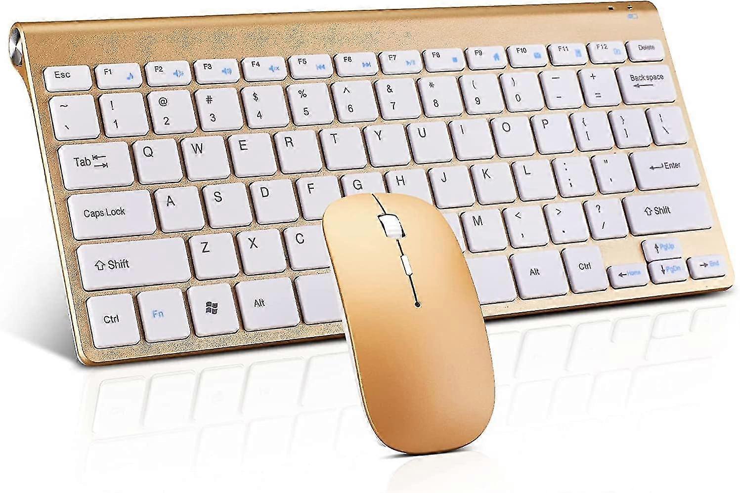 Wireless Keyboard And Mouse Combo, Compact Quiet Wireless Keyboard And Mouse Set 2.4g Ultra-thin Sleek Design For Windows, Computer, Desktop, Pc