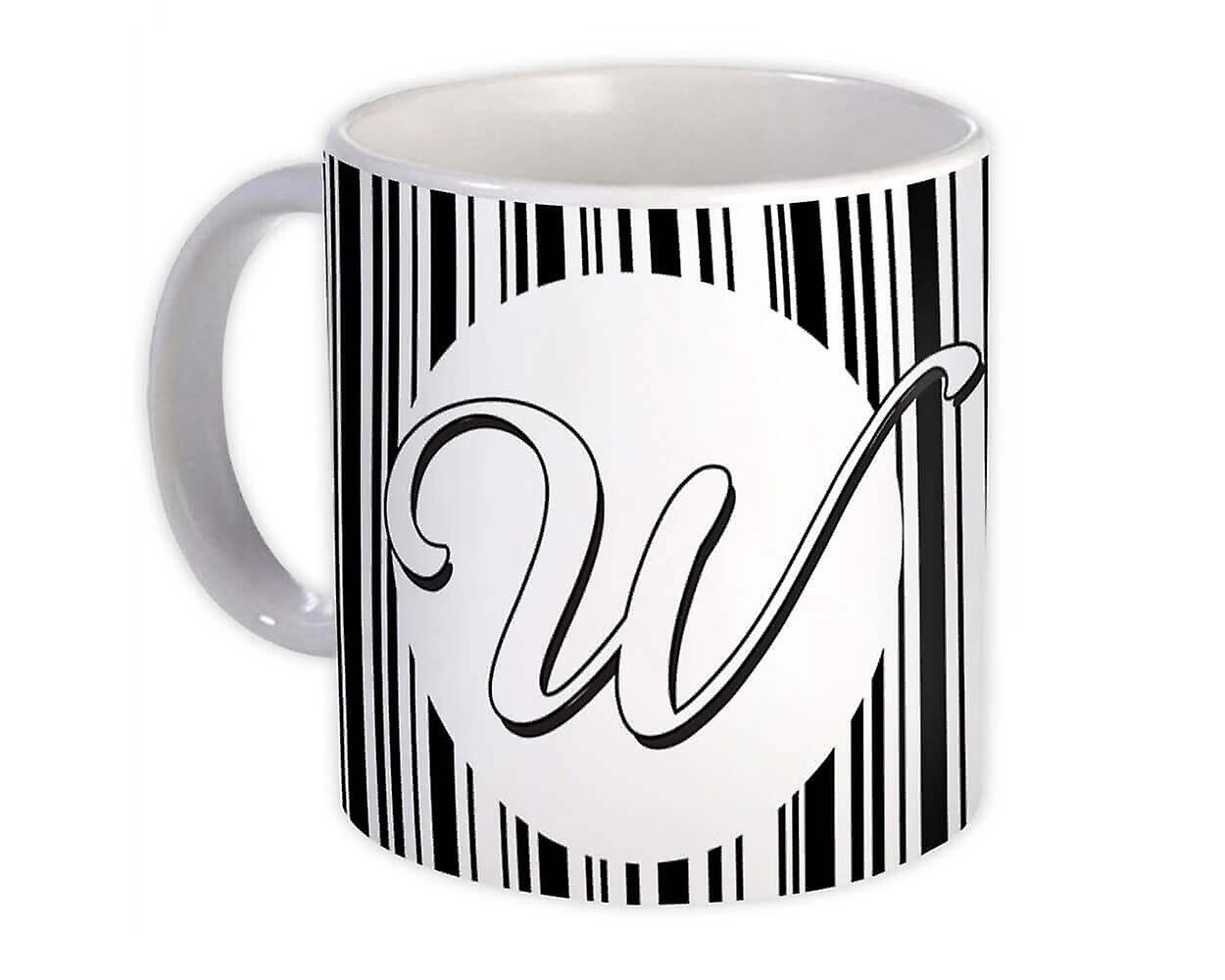 Presentmugg: Monogram Letter W Alphabet