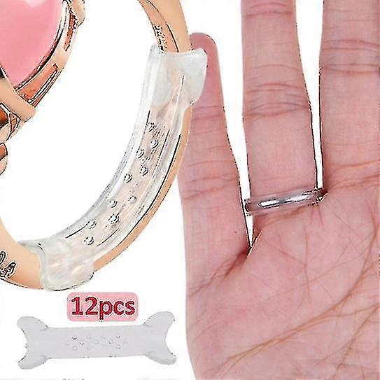12pc/set غير مرئية واضحة حجم الخاتم الضابط لخواتم فضفاضة / شفافة خاتم المبدل مع 2-10mm الأحجام / عالية الجودة المجوهرات صالح المخفض الحرس