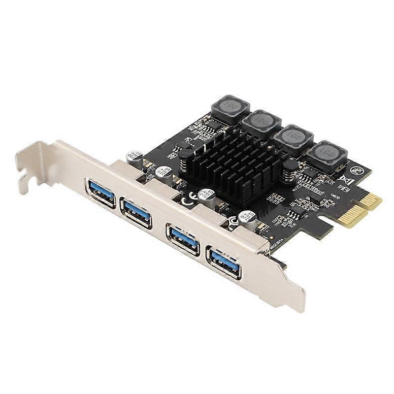 Scheda PCI Express USB 3.0 a 4 porte Scheda di espansione PCI-E USB 3.0 Scheda adattatore da PCIE a USB 3.0 per slot PCIE 1X 4X 8X 16X