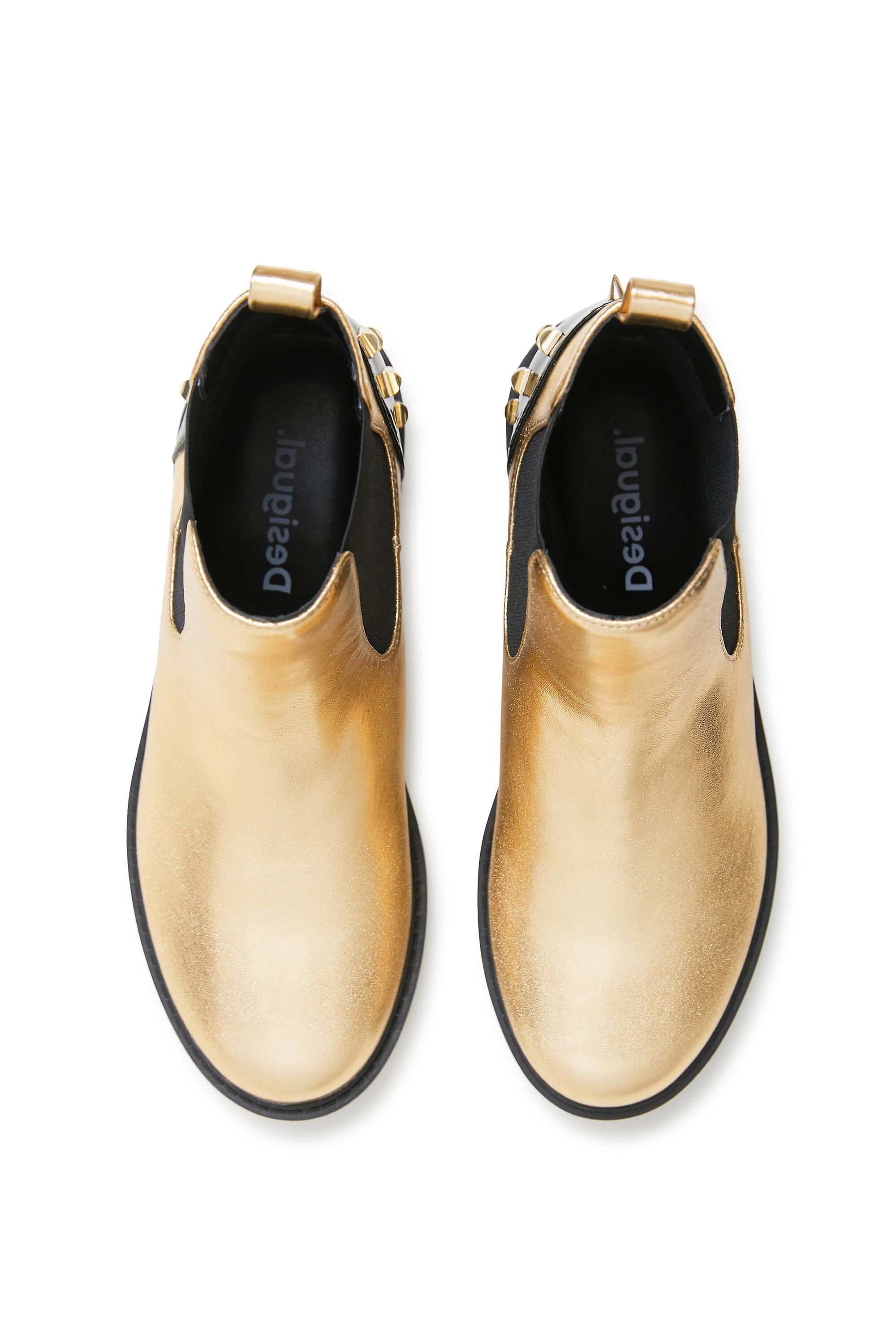 Bonpoint Stivali Color Oro Desigual Biker Oro Chunky Chelsea - Main Image