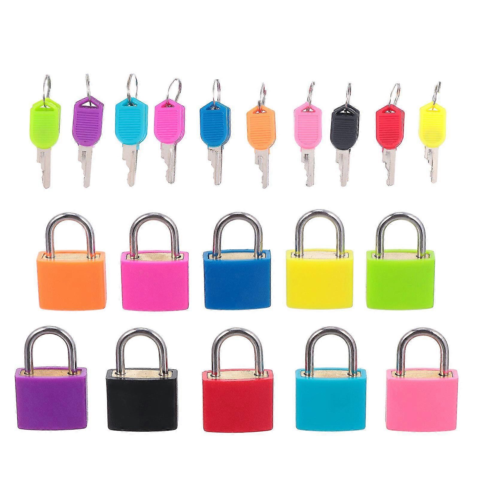 10pcs Mini Practical Padlock Mini Cabinet Lock Drawer Lock For Home Use