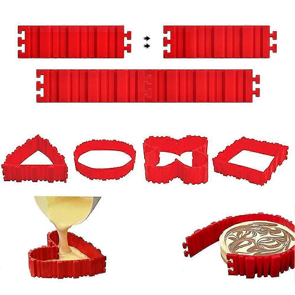 4 Pack Silicone Cake Mold Magic Bake Snakes Nonstick Diy Baking Mould