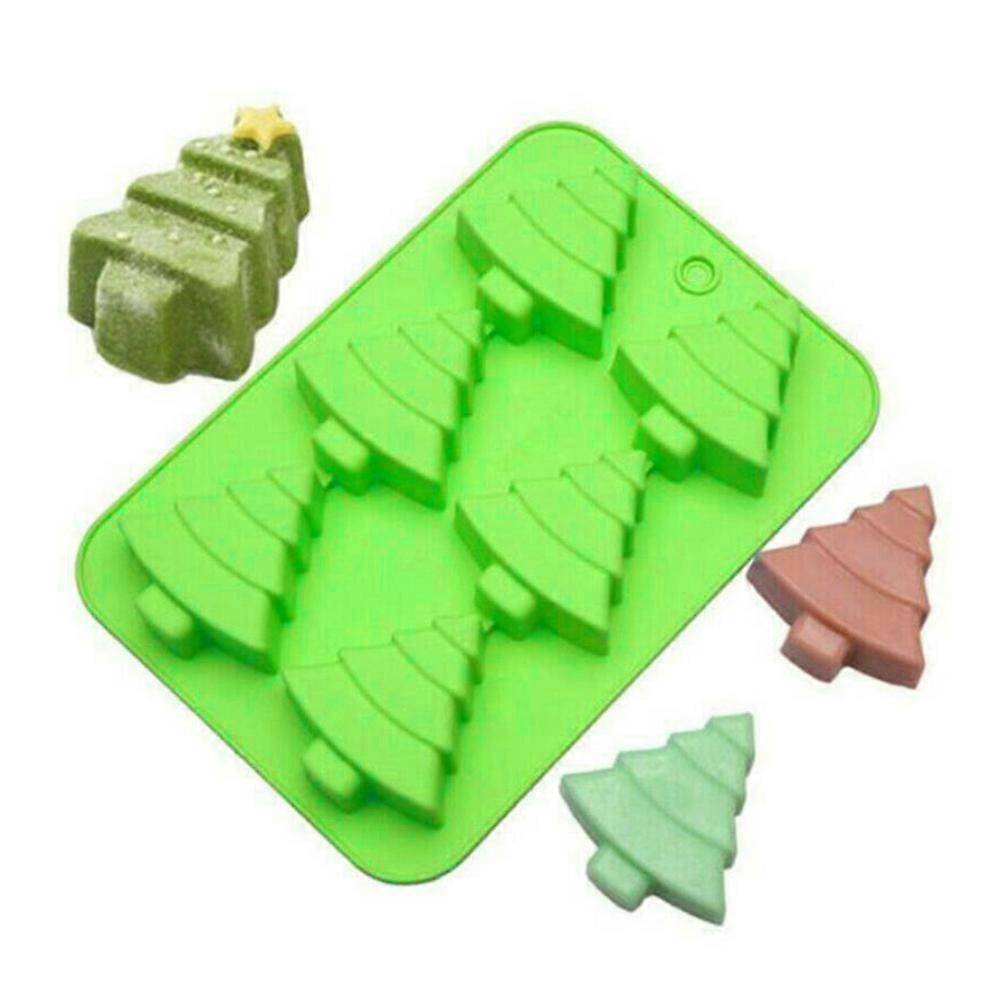 Silicone Chocolate Cake Xmas Tree Mould Baking Ice Tray Jelly Mould