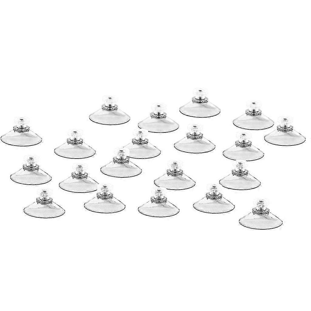 20pcs With M4 Thread 40mm Suction Cups, With Knurled Nut Clear For Kitchen