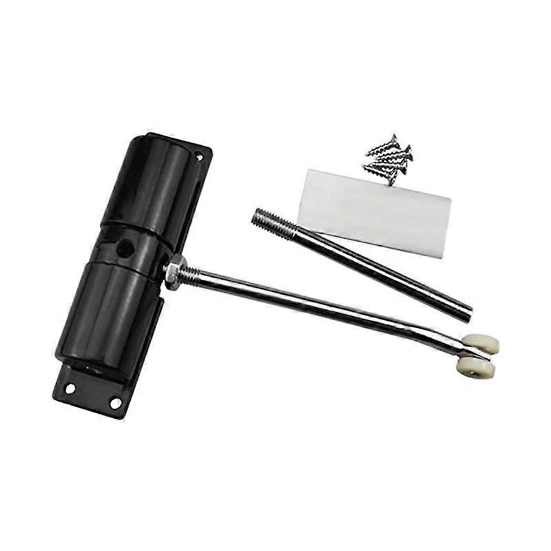 Door Closer Household Black Belt Adjustable Automatic Door Closing Light Alloy Door Closer
