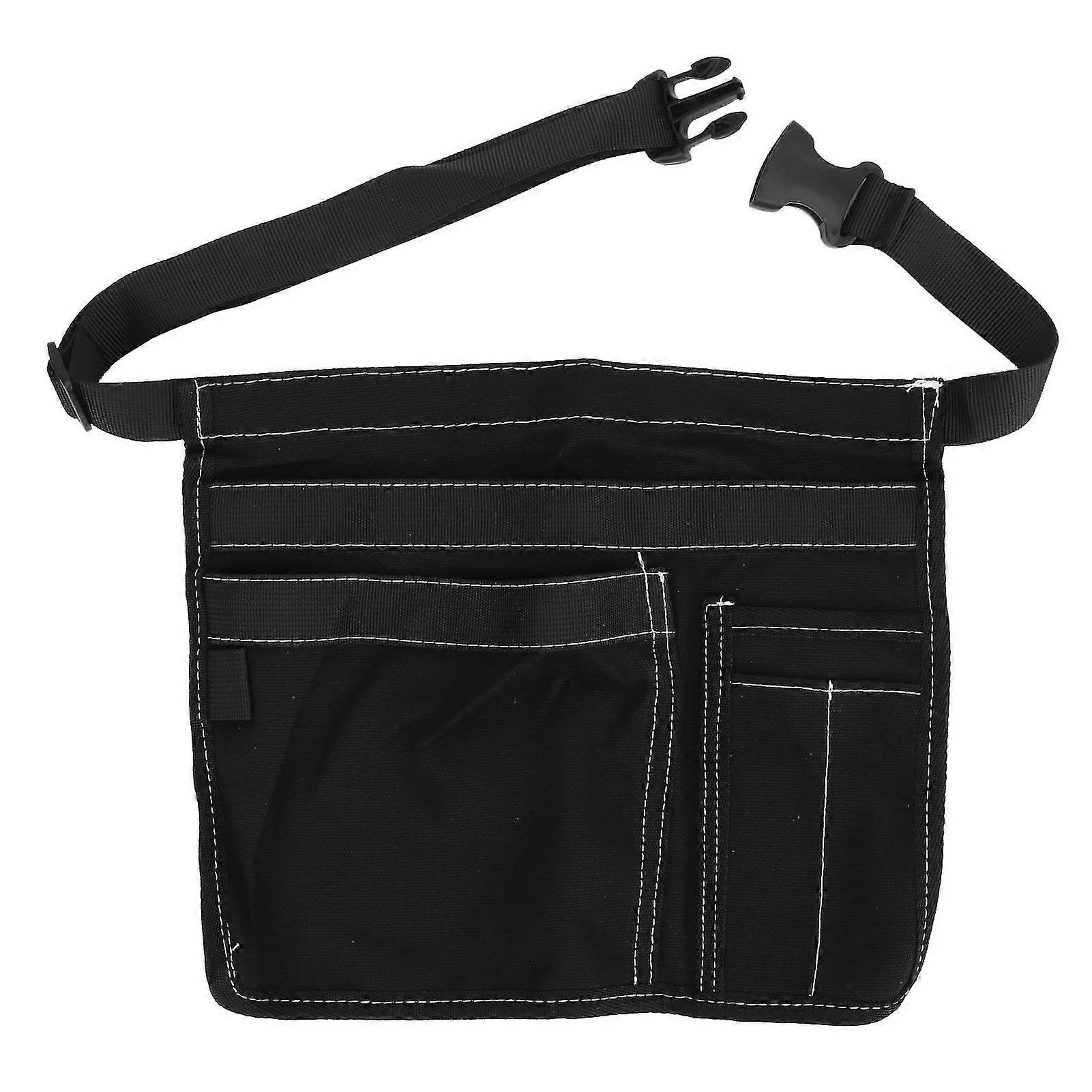 Gardening Tool Waist Belt Bag with Adjustable Black Oxford Cloth and Multiple Pockets for Garden Work