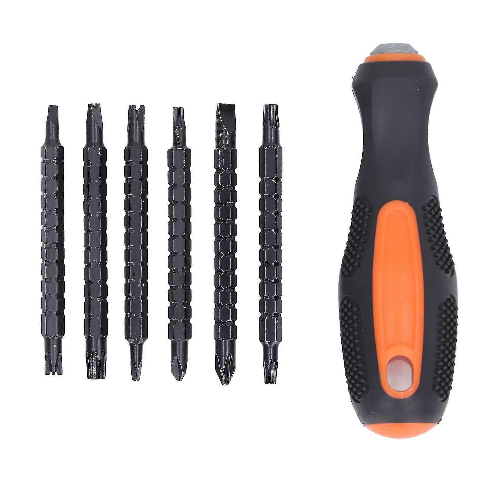 Multifunctional Ratchet Screwdriver Set with 6 Bits and Ergonomic 3 Gear Adjustment