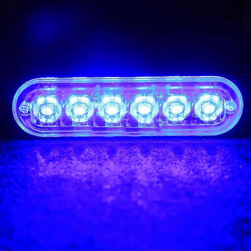 6/12led Strobe Warning Light Cheap Strobe Grille Flashing Lightbar Truck Car Beacon Lamp Amber Traffic Light 12v 24v Car Lights - Warning Lights Assem