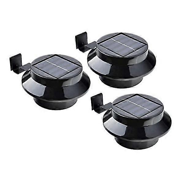 Solar gutter light / set of 3 / black or white / wireless