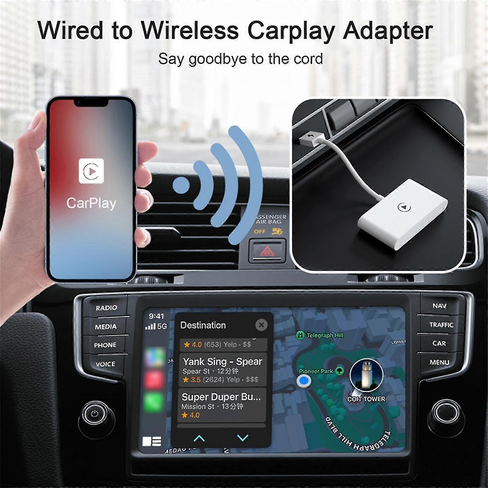 Langaton Carplay-sovitin Dongle Box ios Apple Car Android -navigointi USB-liitännälle