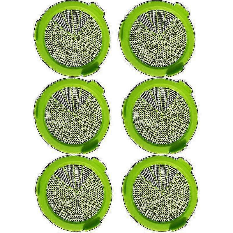 6 Pack Sprouting Jar Strainer Lids - Wide Mouth Mason Jar Screen Sprouting Kit Lids - For Growing