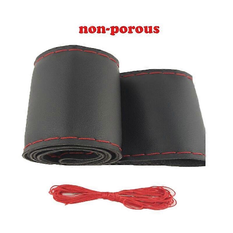 Car Steering Wheel Braid Cover Needles And Thread Artificial Leather Car Covers Suite 4 Color DIY Texture Soft Auto Accessories