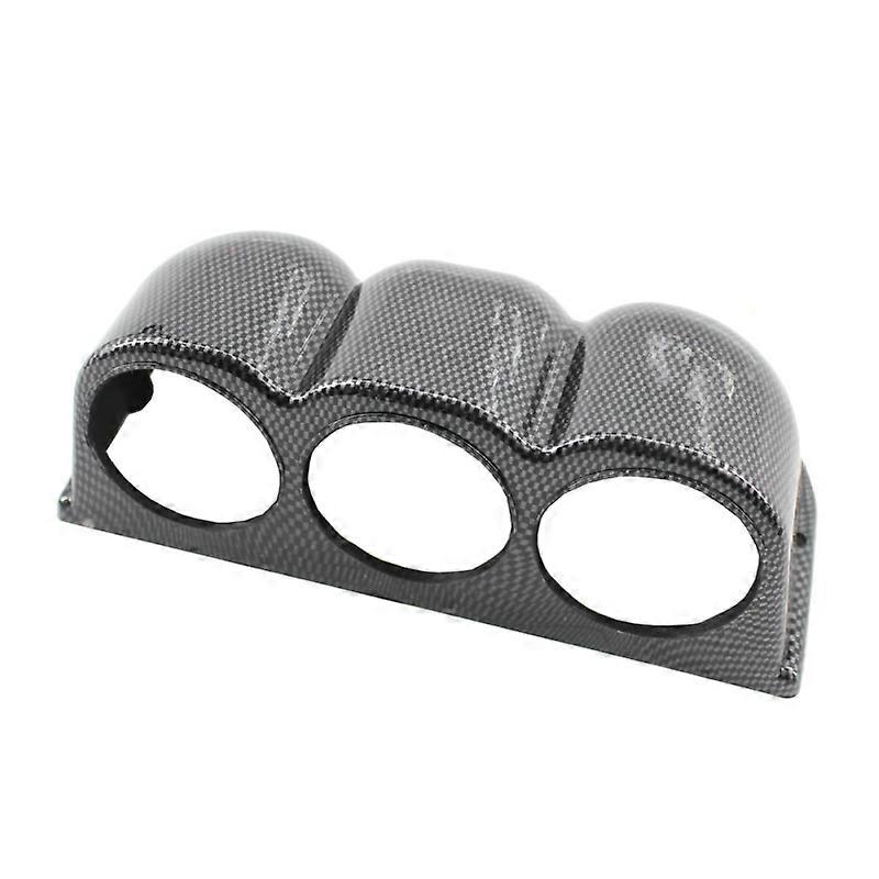 Dash 3 Hole Triple Gauge Meter Mount Holder Pod 52mm Carbon Fiber Pattern