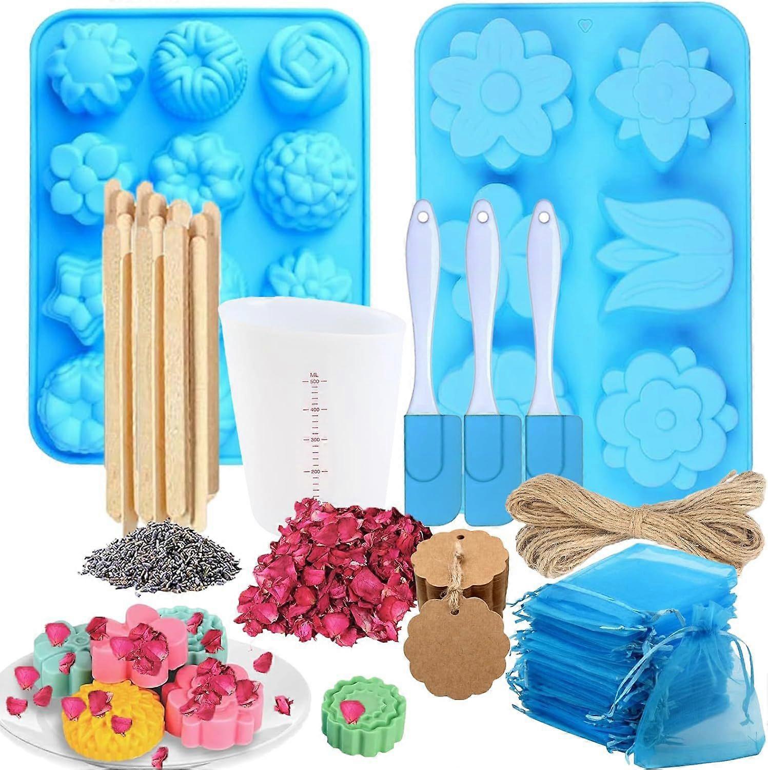 Soap Making Kit - Silicone Baking Tools and Measuring Cup for DIY Soap and Baking Crafts