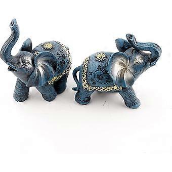 象　置物　2体 Amazon.co.jp: STARTIST 2ピース/個象の像、風水黄金の象の像