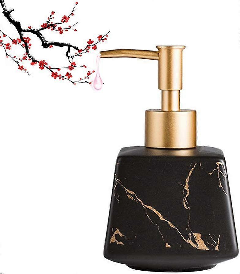Keraaminen nestemäinen saippuapumppu, marmorirakenne 260ML, keittiö kotiMusta