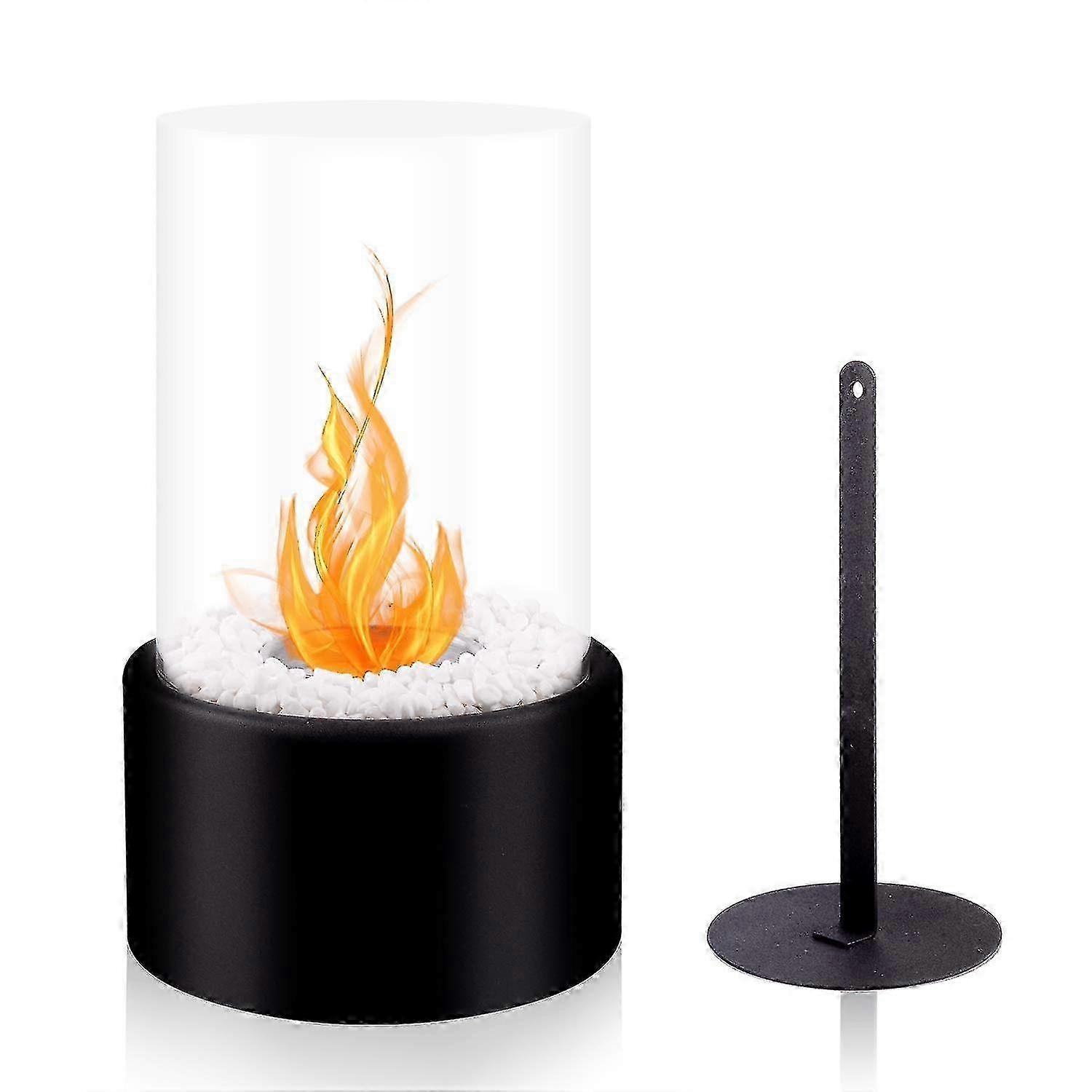 2024 Tabletop Bio Ethanol Fireplace with Cylindrical Glass