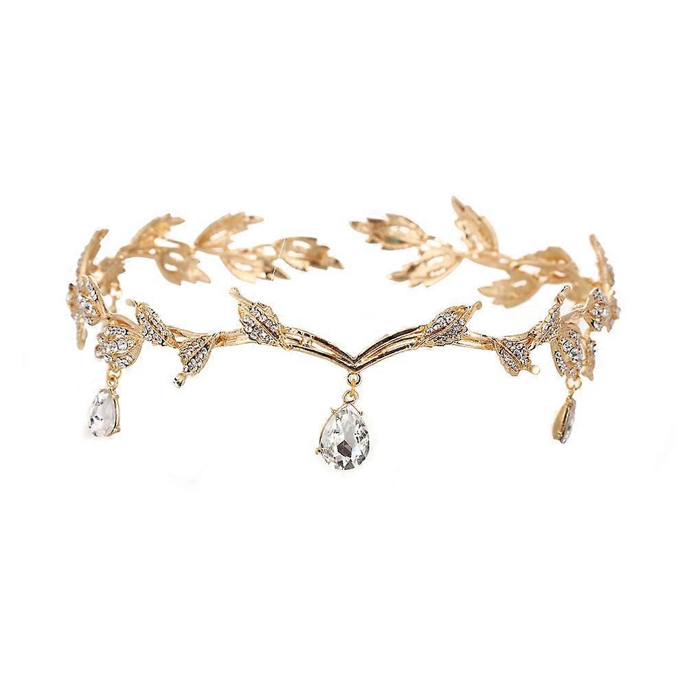 Exquisite Bridal Forehead Ornaments Brow Drop Rhinestone Wedding Headdress Alloy Rhinestone Bridal Crown
