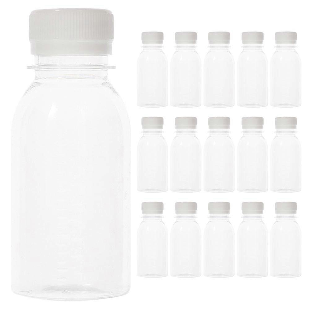 20Pcs Milk Bottles Transparent Juice Bottles Leakproof Milk Bottles Portable Beverage Bottles
