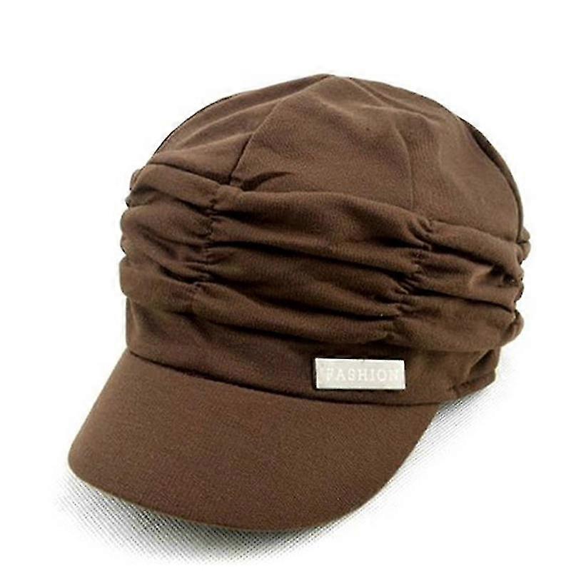 Femmes Dames Ruched Flat Cap Peaked Français Bonnet