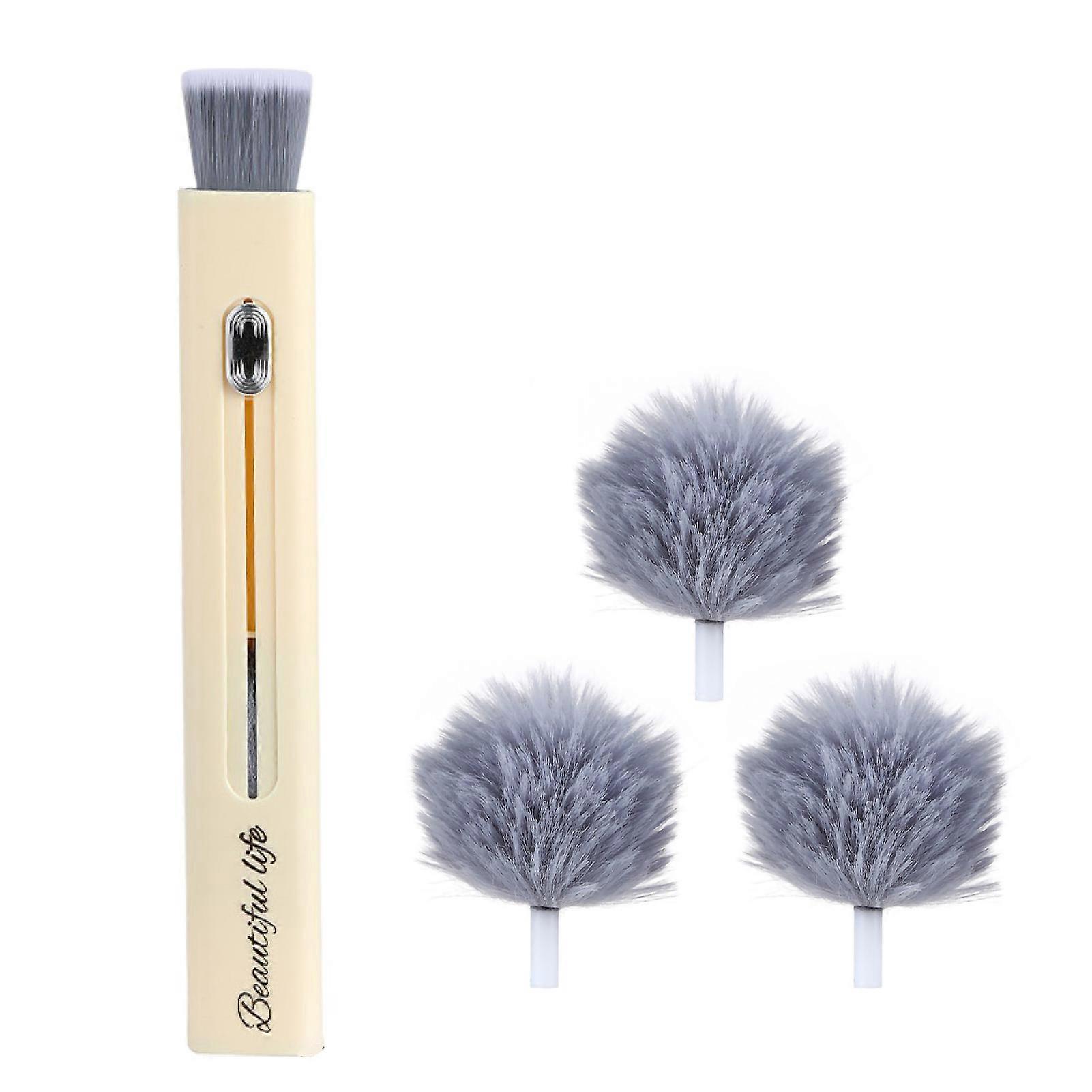 Car Interior Air Conditioner Vent Cleaning Brush Anti-Static Adjustable Length High Density Replaceable Soft Dusting Brush xi