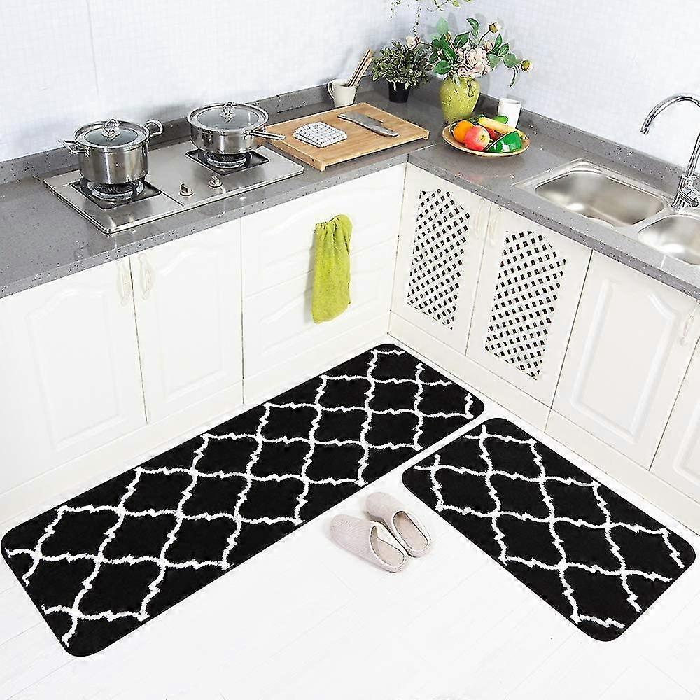 2 Pieces Kitchen Rugs And Mats Set Absorbent Soft