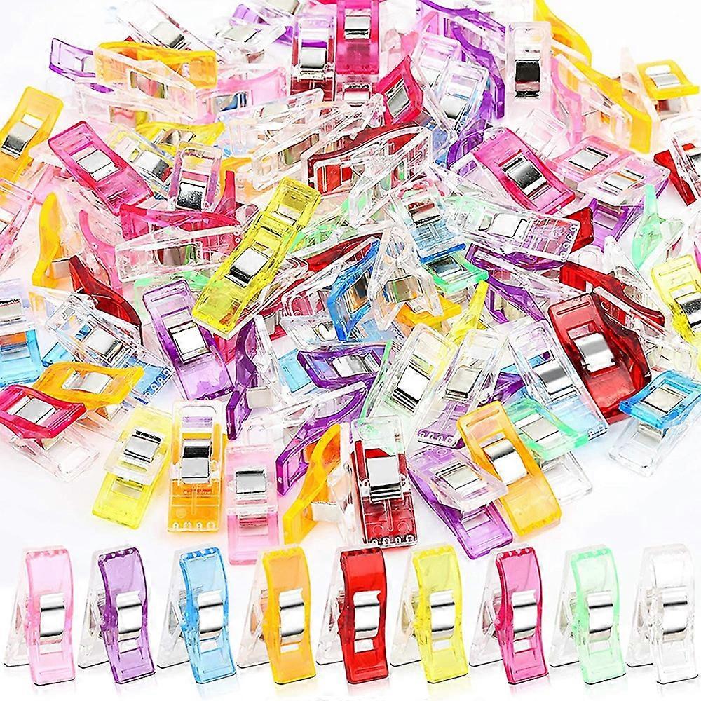 50PCS Multipurpose Sewing Clips Colorful Clips Plastic Craft Crocheting Knitting Safety Clips Assorted Color Binding Clips Paper(Figure 2 is the produ
