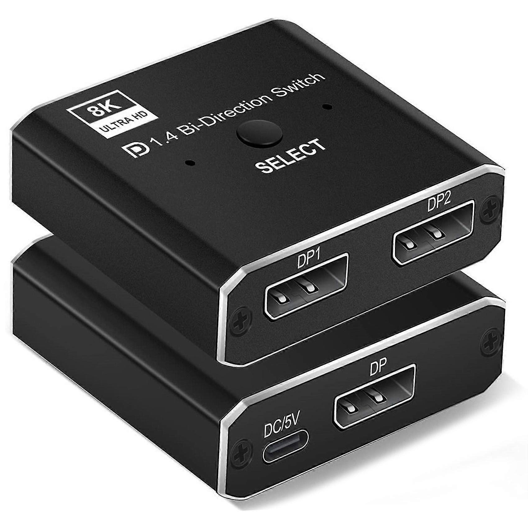 Displayport1.4 Switch 8k Displayport Bidirectionele Splitter Switch Displayport Kvm 2x1 1x2 Display-
