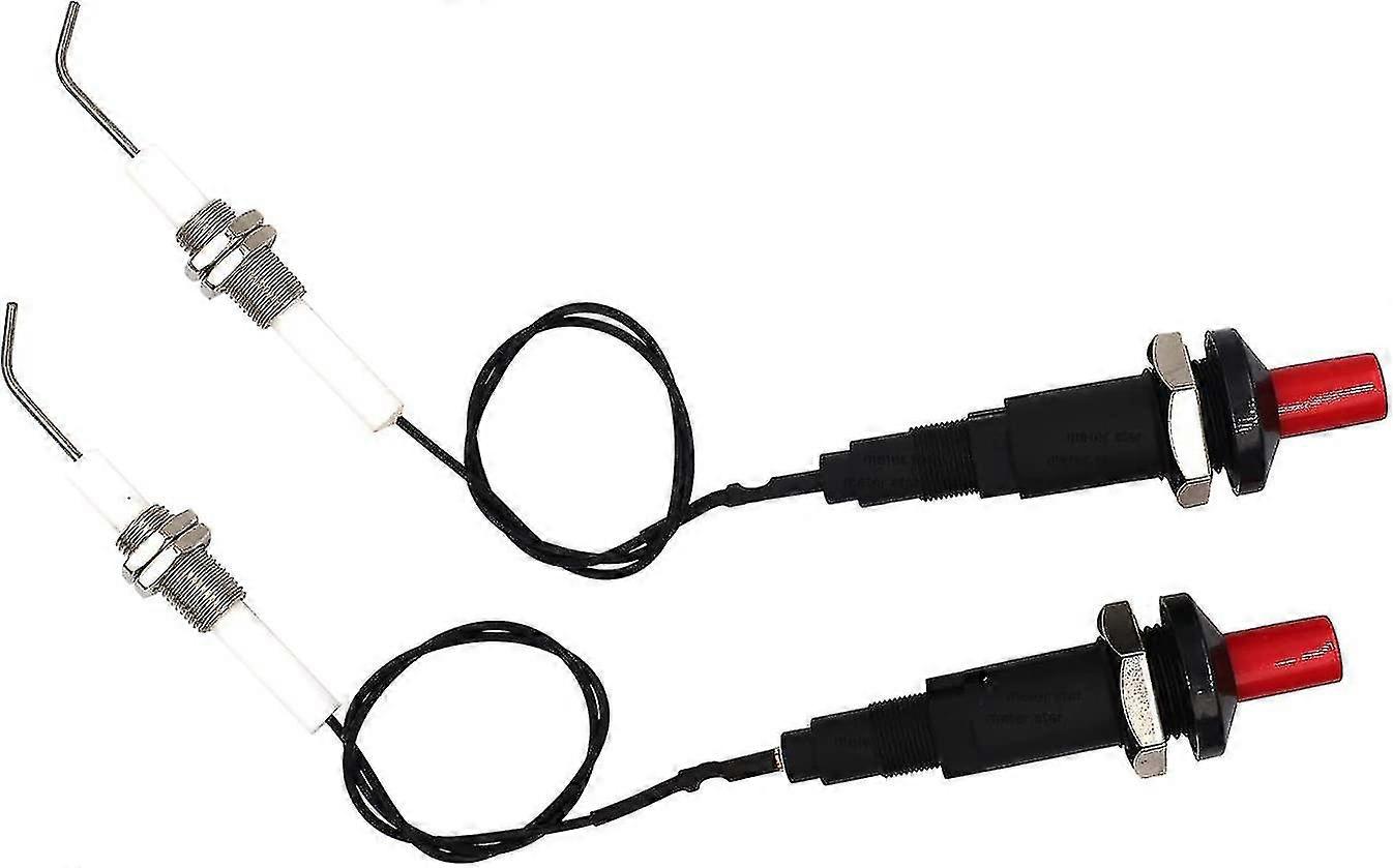 2 Pack Piezo Igniter Gas Grill Igniter With Push Button Universal Threaded Ceramic Electrode 30cm