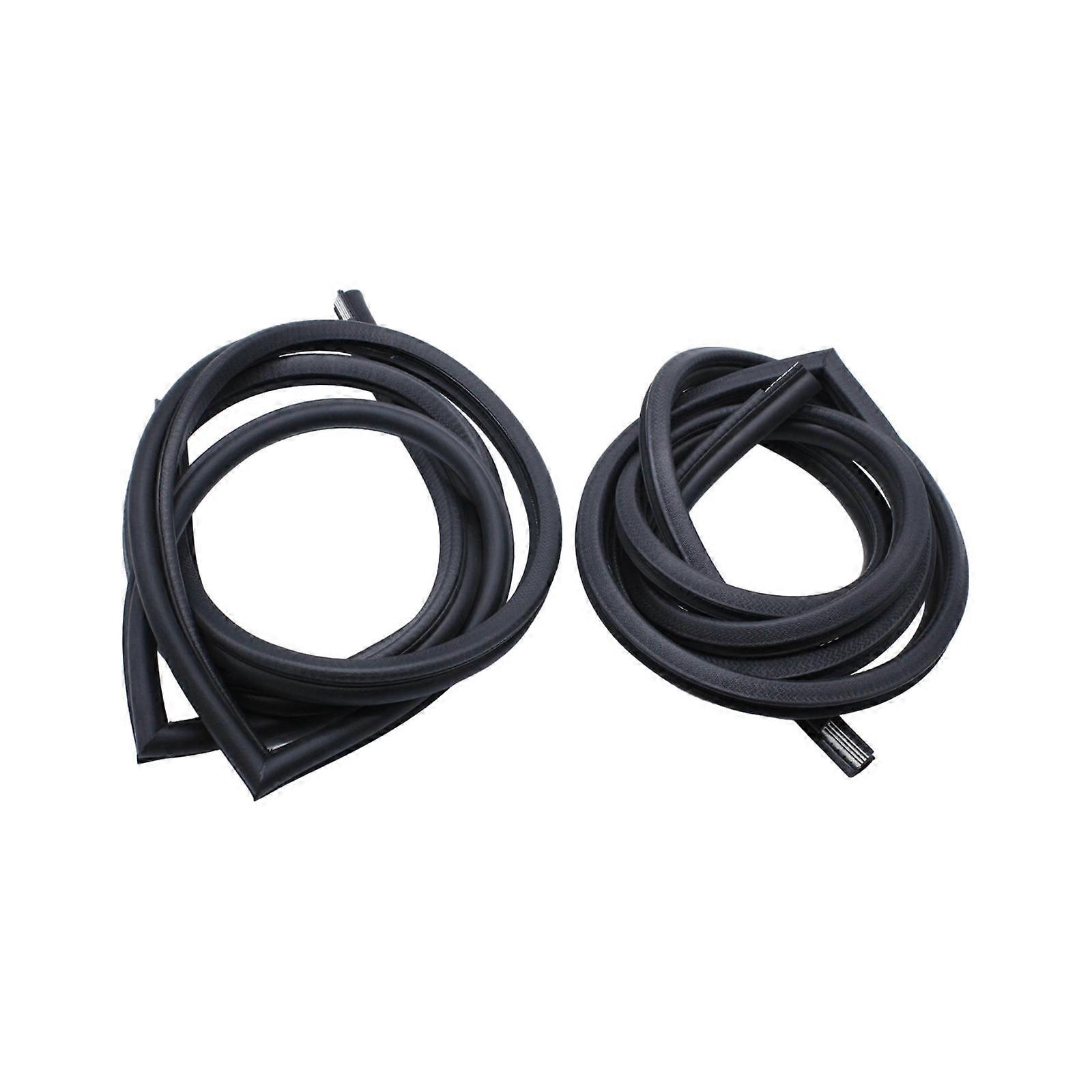 2Pcs Door Weather Strippings Accessories for Land Rover Attachment Black