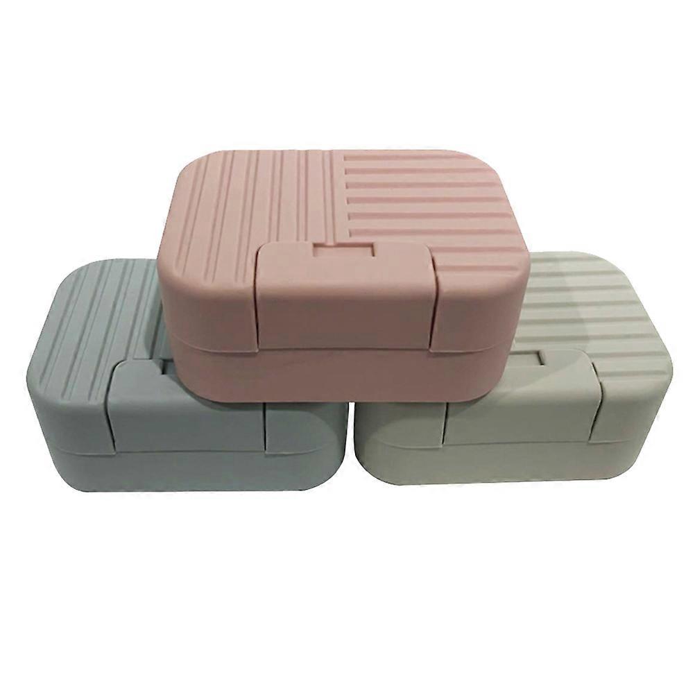 3 stuks plastic pallet zeep reiskoffer zeep container toilet badkamer zeep lade