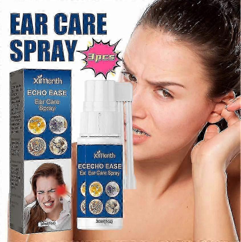 XIMONTH Tinnitus Relief Spray يخفف من سدادات الأذن وطنين الأذن وعدم الراحة في الظهر والأذن Ear Care Spray Ear Dro