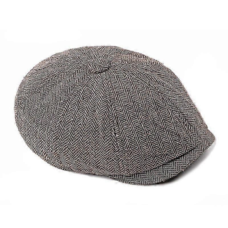 Erkek Vintage Sekizgen Cap Newsboy Gatsby Cap Bere Düz Şapka