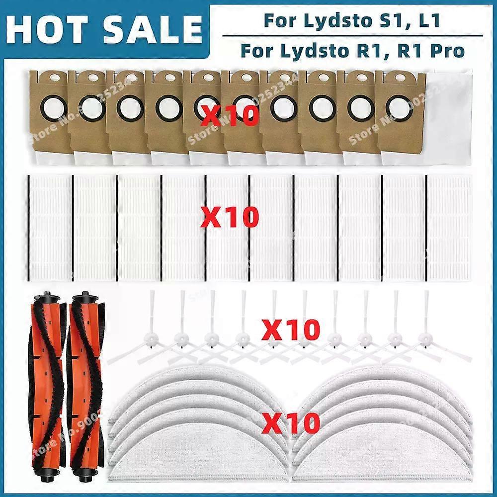 Compatible For Xiaomi Lydsto R1, R1A, R1D, R1 Pro, S1, L1 Replacement Parts Accessories Main Side Brush Hepa Filter Mop Dust Bag