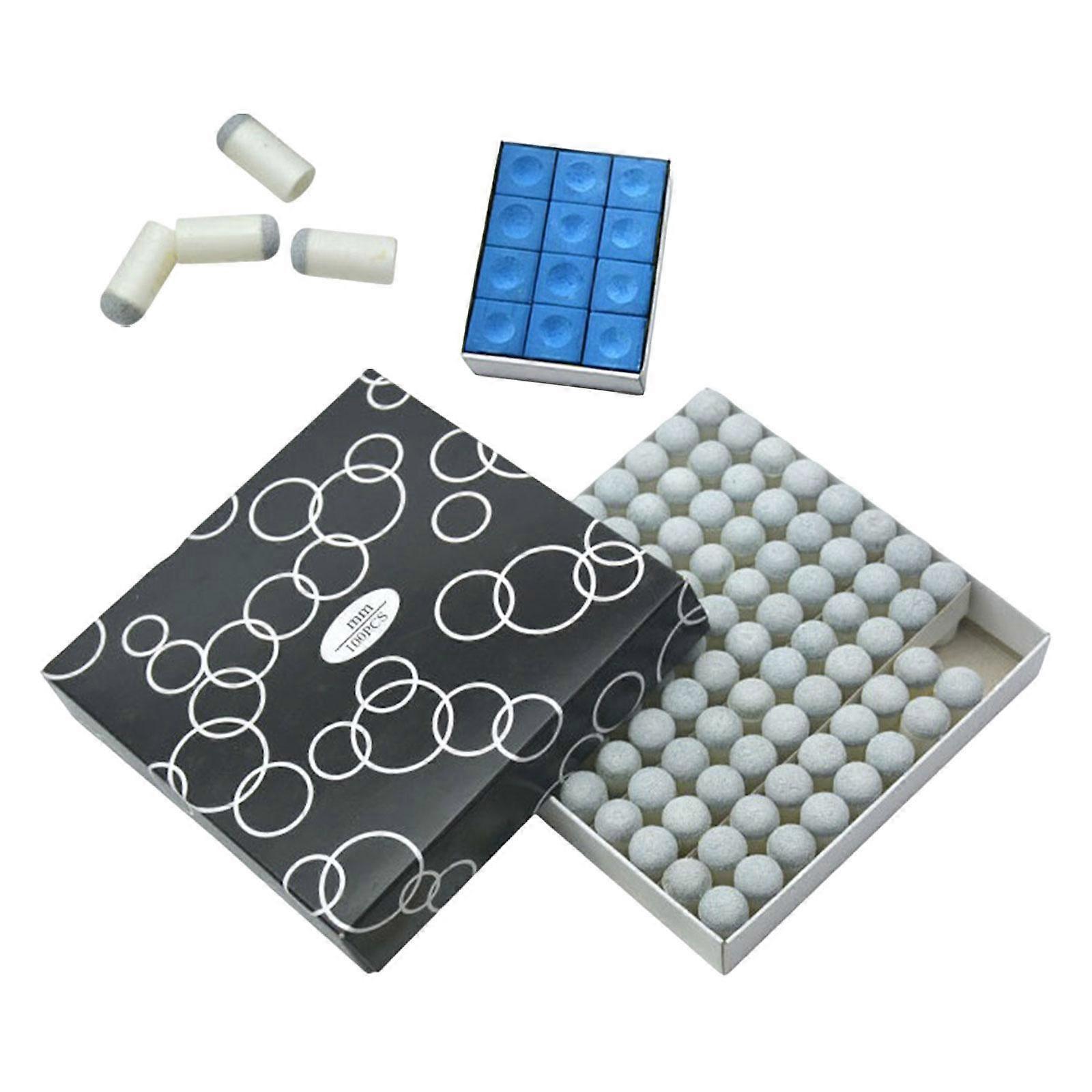 100x Slip on Pool Cue Tips, Pool Stick Tips, Easy Installation Practical