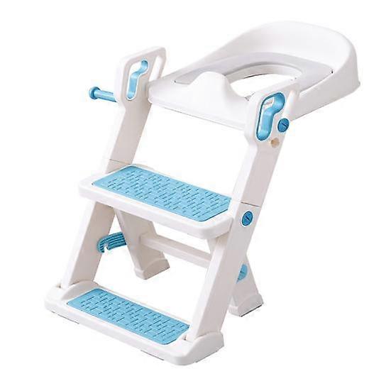 Kids Toilet Training Seat with Adjustable Height Ladder Foldable Step Stool Non-Slip Pads Potty Trainer Non-slip Toilet Training Ladder