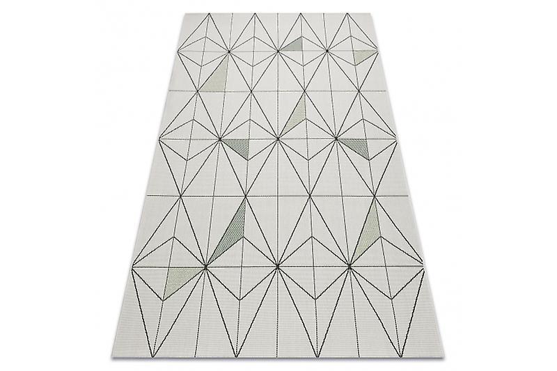 Carpet COLOR 19447/062 SISAL Diamonds Triangles Cream