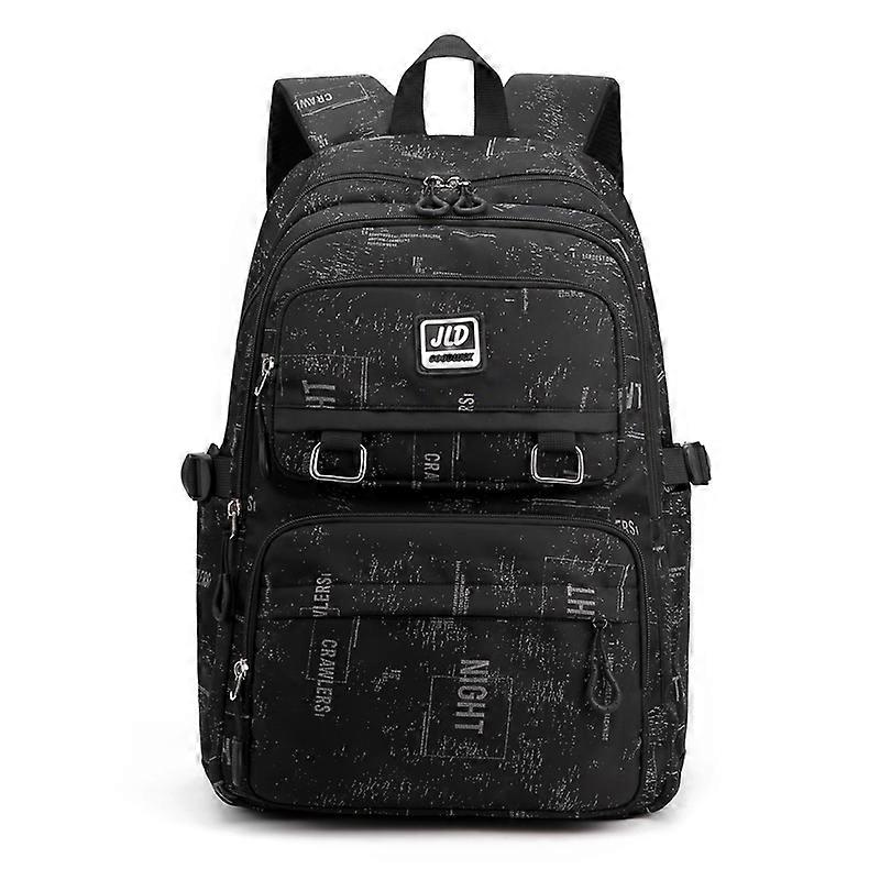 Travel Backpack with Snowflake Letter Print and Massive Storage