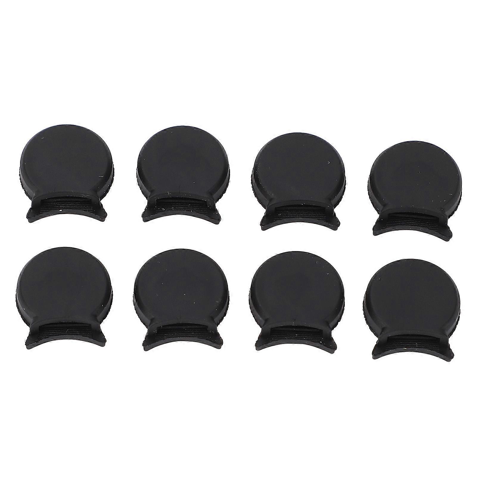 8PCS Clarinet Thumb Rests Round Finger Rest Pads Replacement Silicone Protector Cushion for Musical Instrument Black