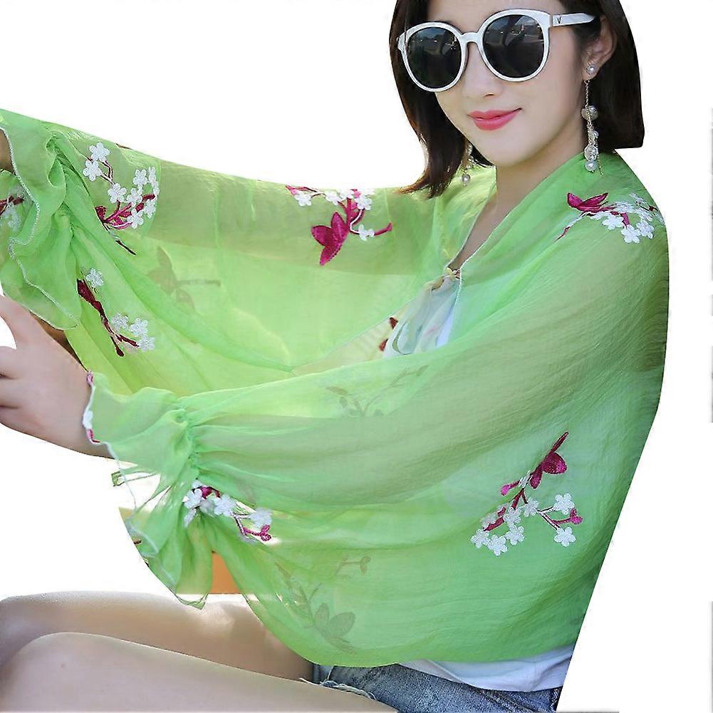 女性の花柄シフォンサンプロテクションシャツアンチUVショートショールドライビングライディング(#4)