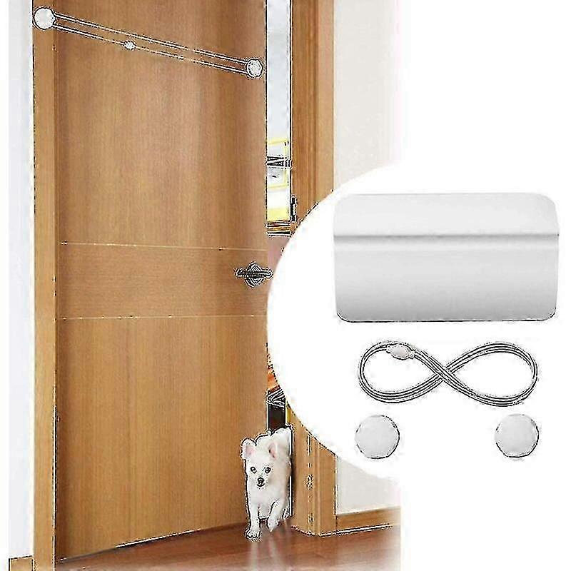 Automatic Door Opener For Dogs Cats, Cat Flap Door Strap Latch Easy Adjustable Free Access To Bedroom/bathroom/toilet