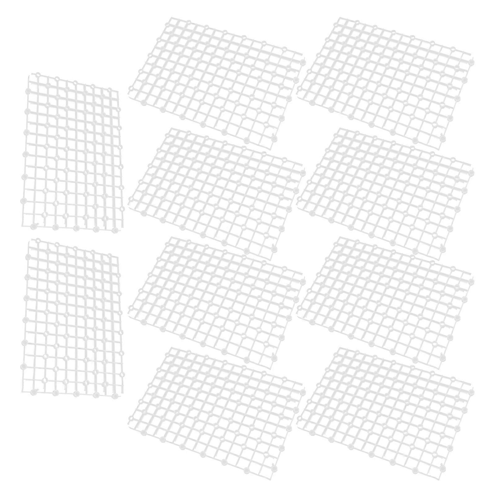 10Pcs Plastic Splicing Aquarium Filter Grid Plate for Fish Tank Use