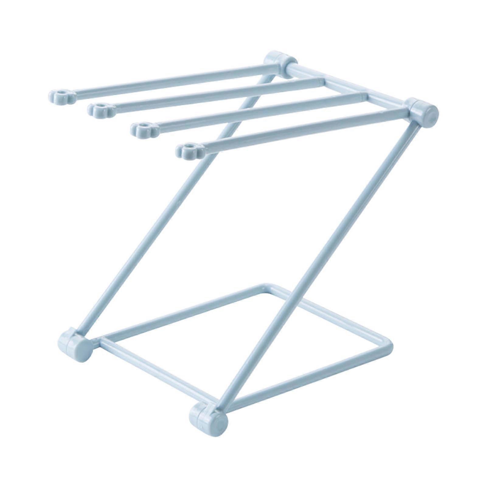 Kitchen 4-Arm Folding Dish Towel Drying Rack for Countertop