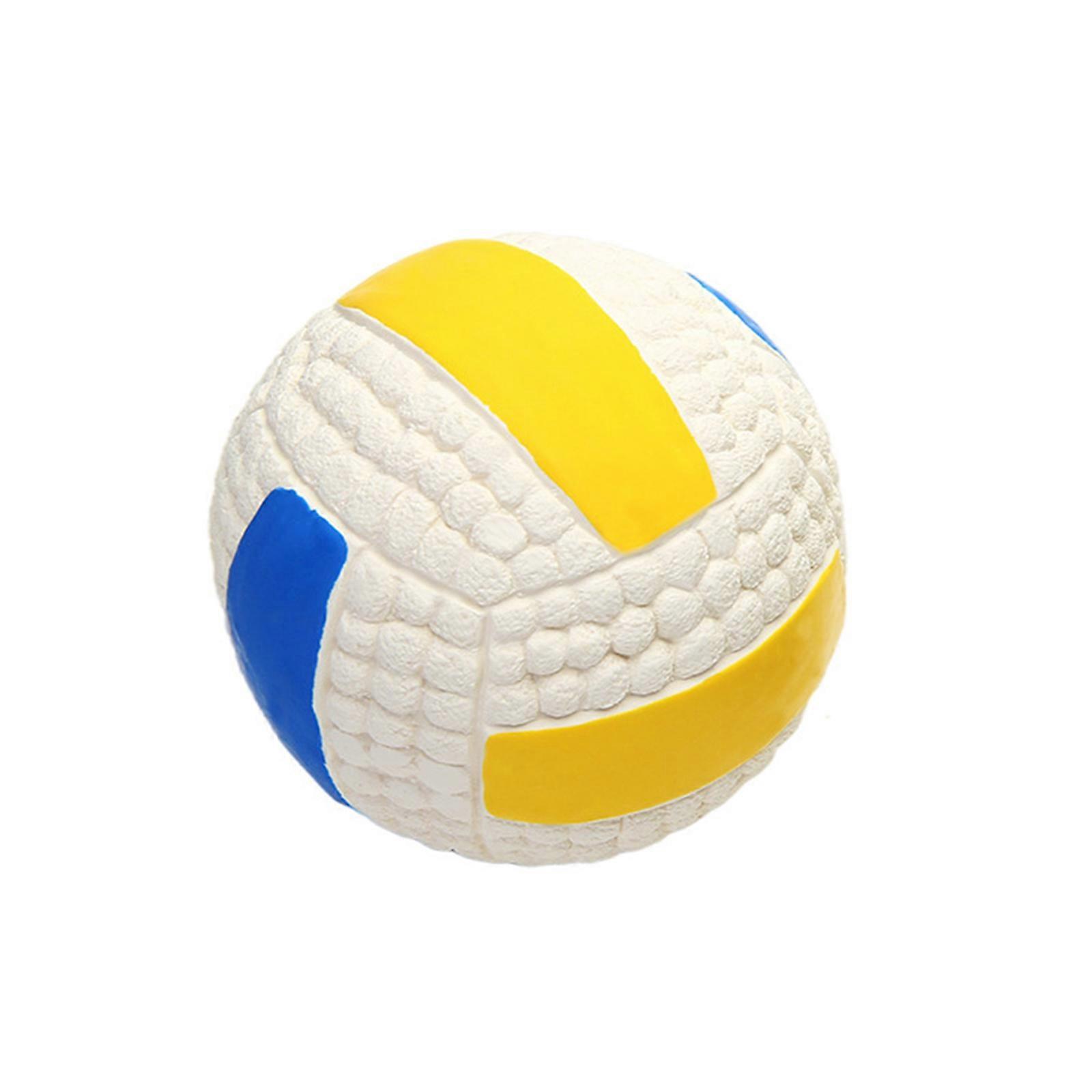 Dog Squeak Toy Latex Chew Soccer Volleyball Basketball Toy with Squeaker Squeak Sound Toy Plain Animals S