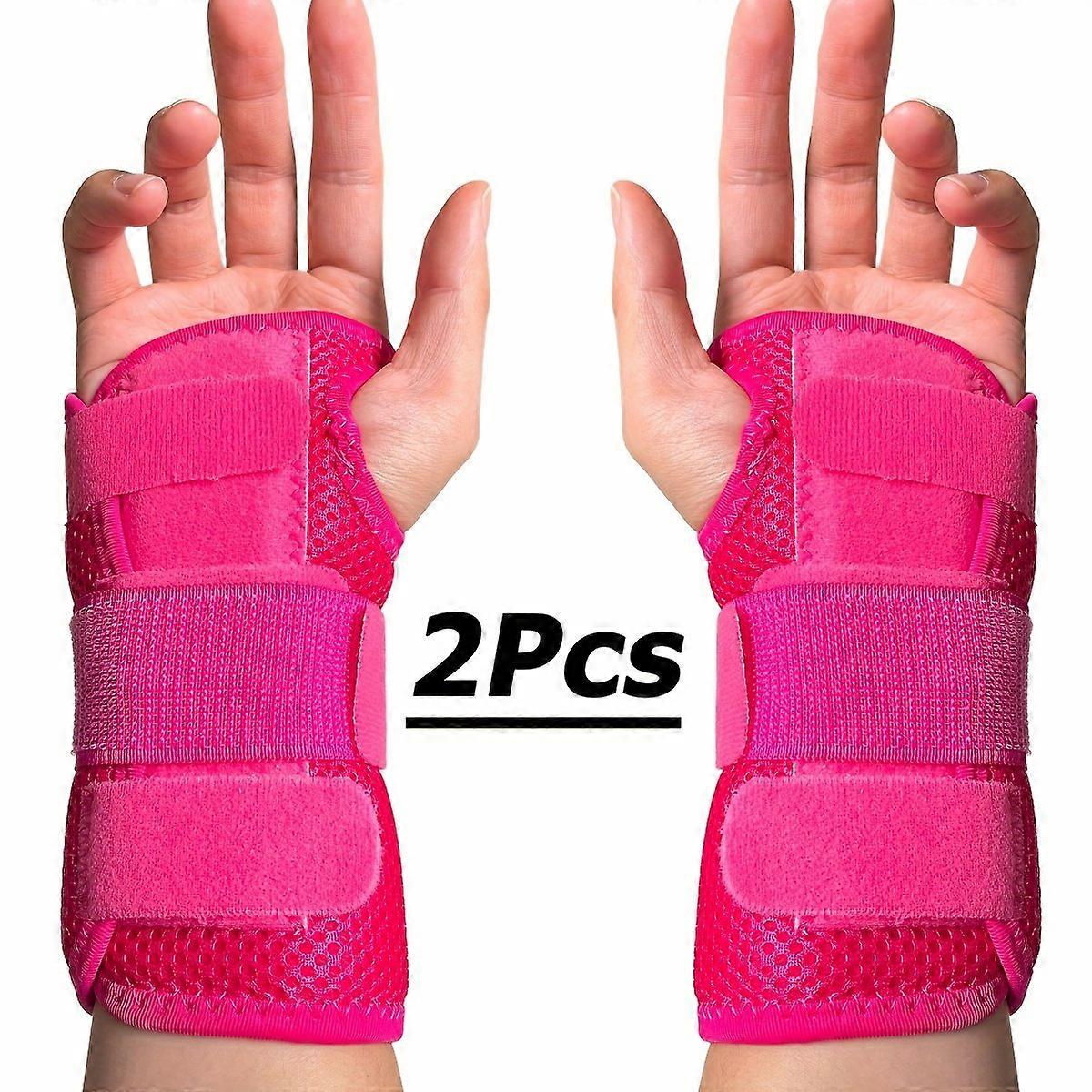 [Support robuste] 1 paire d’attelle de poignet à double plaque - Support robuste Confort respirant Triple fixation -