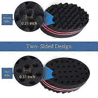 2Pcs Éponge De Cheveux Pour Boucles Hommes Femmes Enfants Barber Brosse À Cheveux Éponge Dreads Verrouillage Twist Afro Curl Bobine Wave Outil De Soins Capillaires