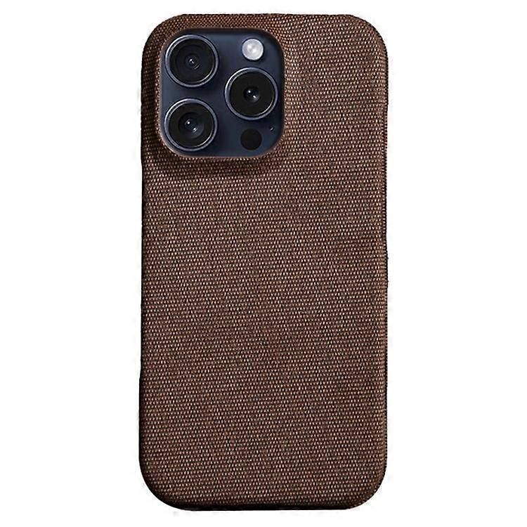 Compatible For iPhone 16 Pro Max Case Solid Color Cloth Texture Hard PC Phone Cover